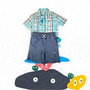 NEW TOMMY BAHAMAS BOYS SHIRT AND SHIRTS SET Size 7/8